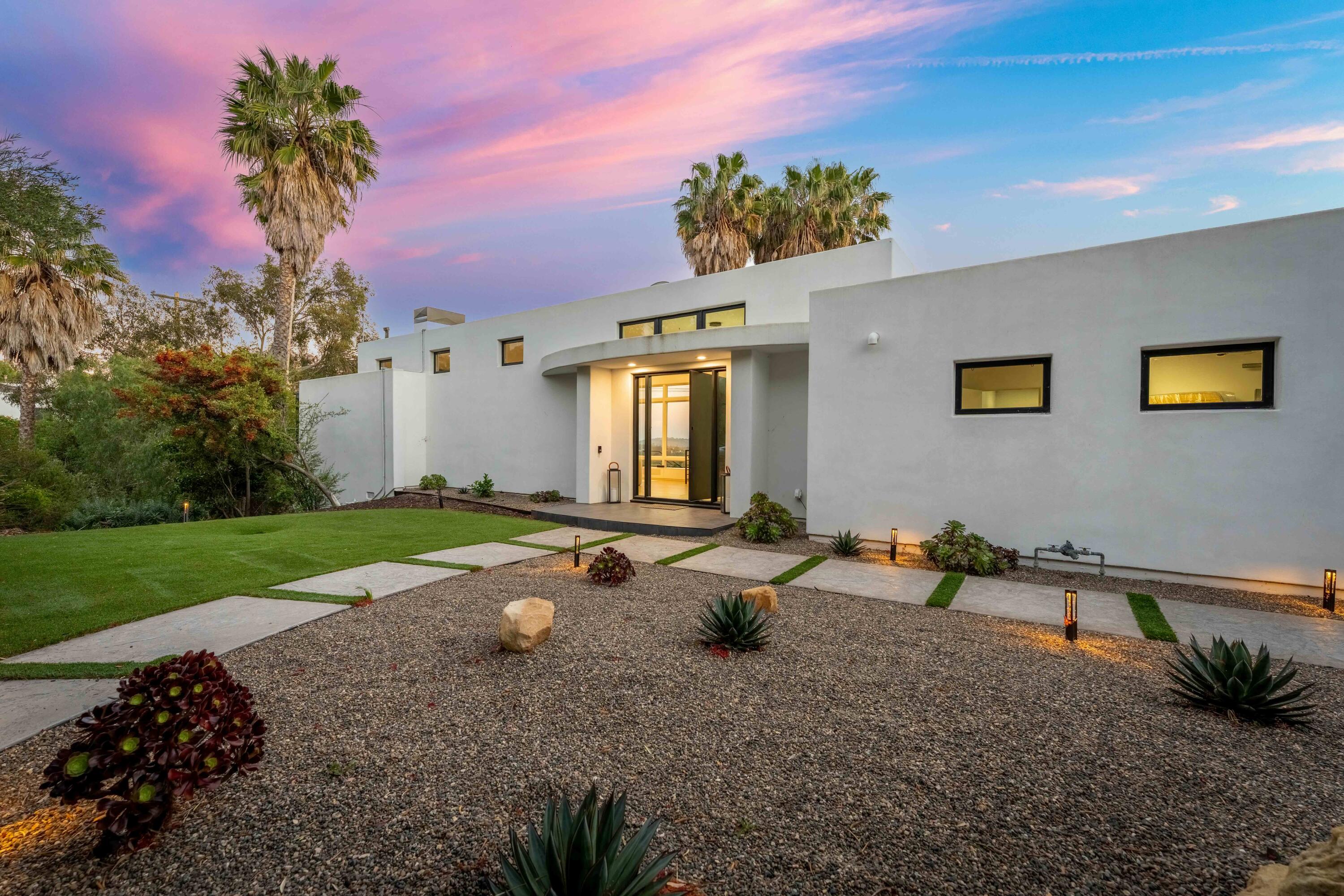 1460 Twinridge Road Santa Barbara, CA 93111 - Photo 68 of 80 Twilight front entry - 1460 Twinridge Rd