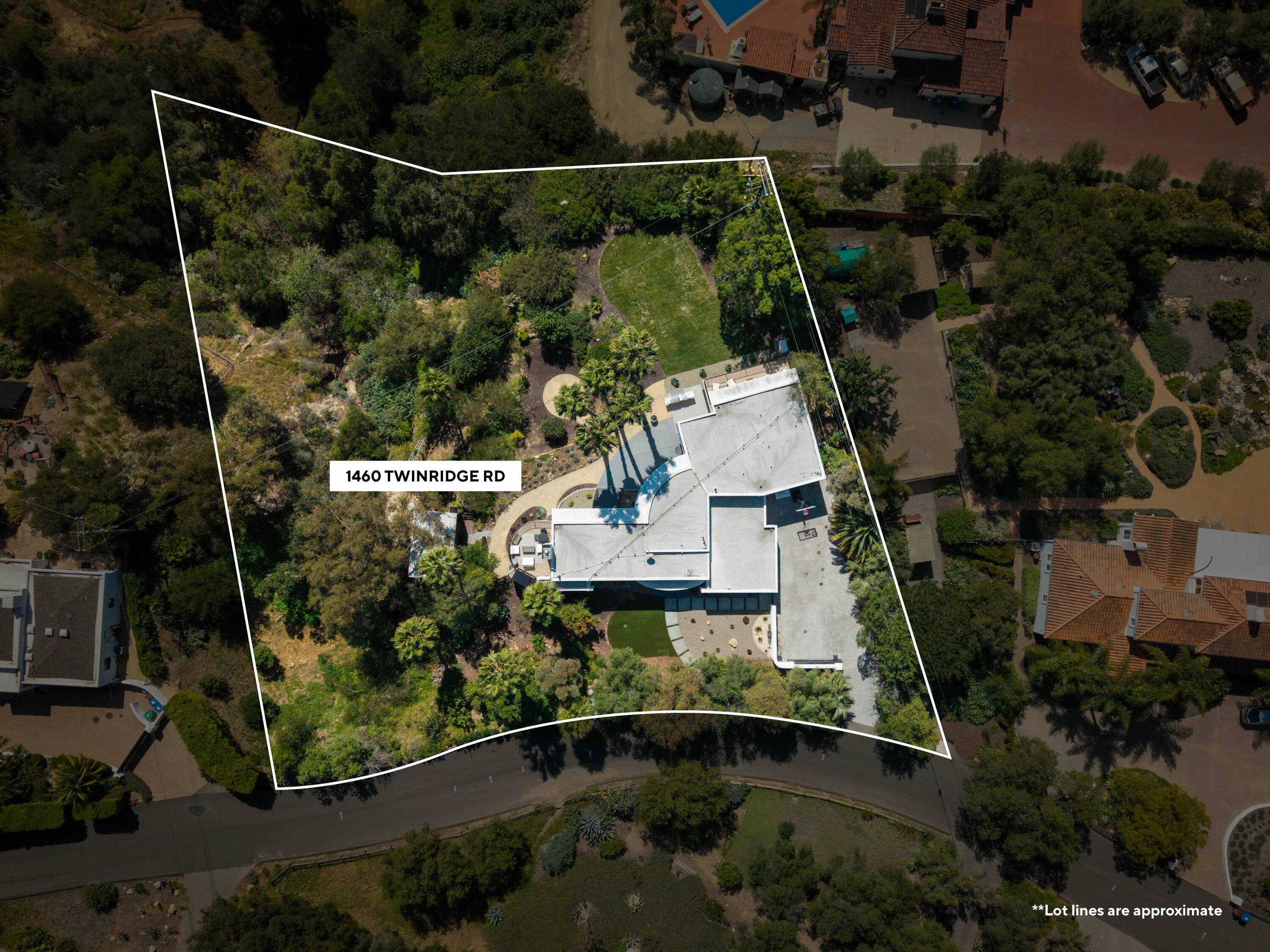 1460 Twinridge Road Santa Barbara, CA 93111 - Photo 71 of 80 Aerial site marker - 1460 Twinridge Rd