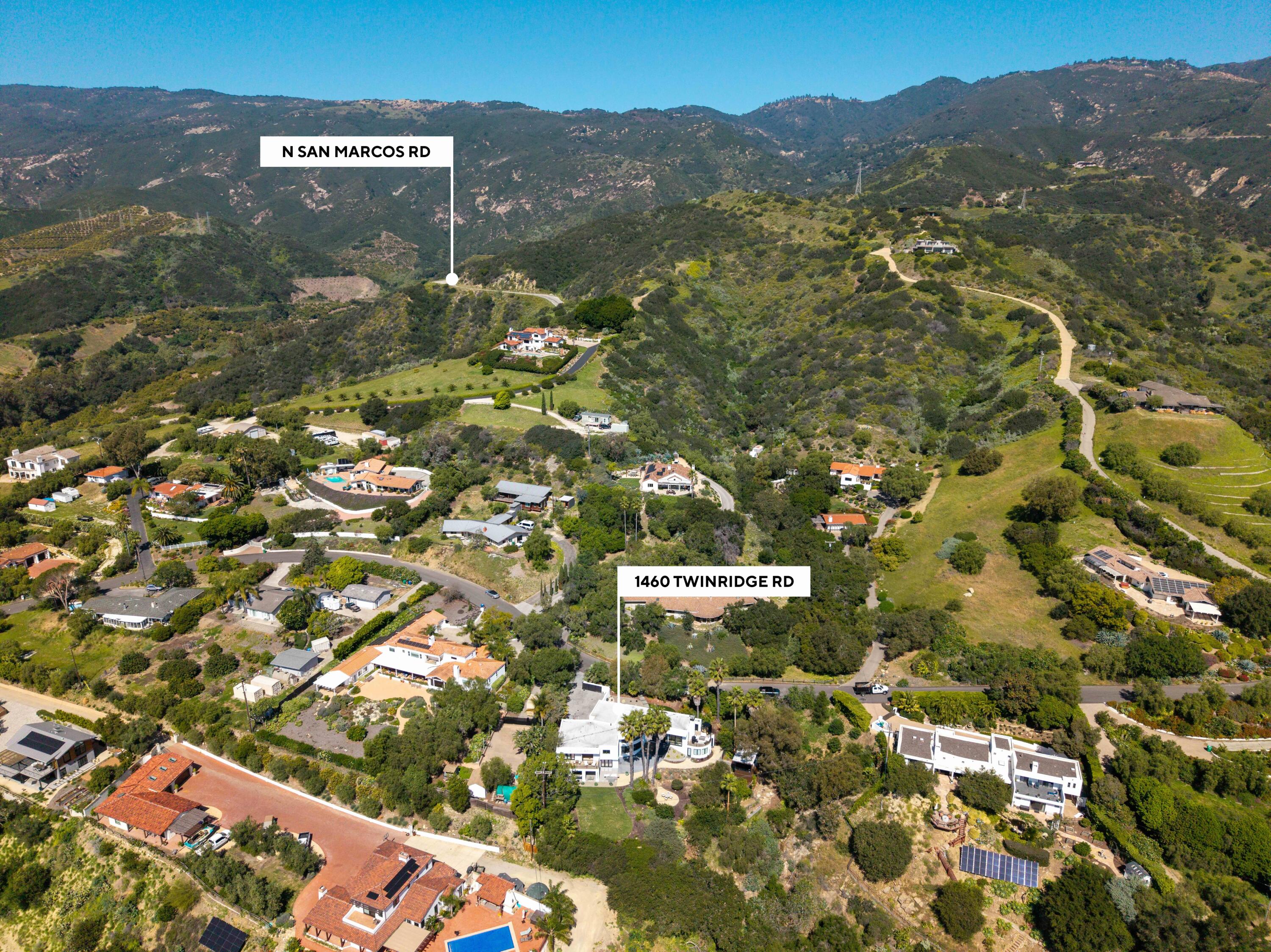 1460 Twinridge Road Santa Barbara, CA 93111 - Photo 72 of 80 Aerial north marker - 1460 Twinridge Rd