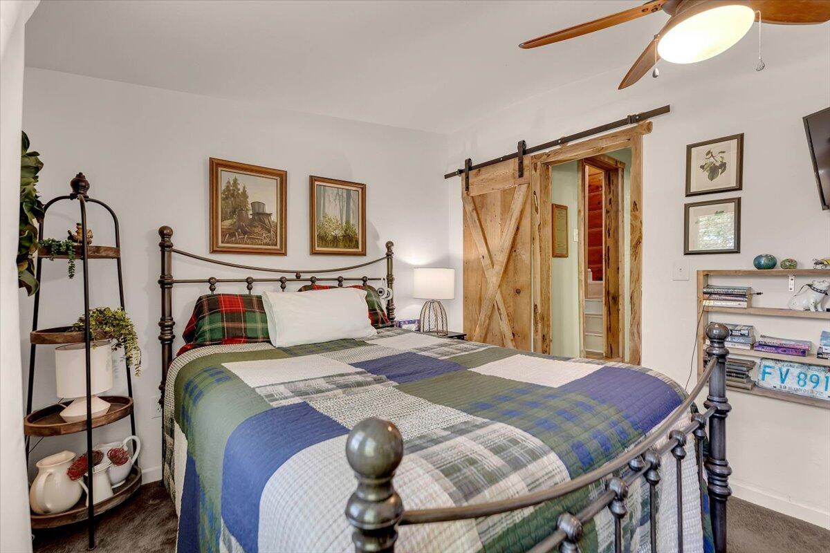 6057 Wilson Hill Road Manton, CA 96059 - Photo 14 of 63 Bedroom 2 with barn door
