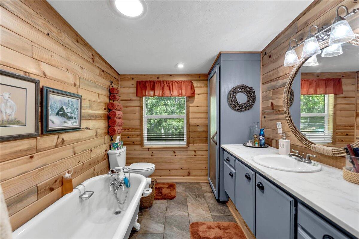 6057 Wilson Hill Road Manton, CA 96059 - Photo 16 of 63 Wood walls and custom shower
