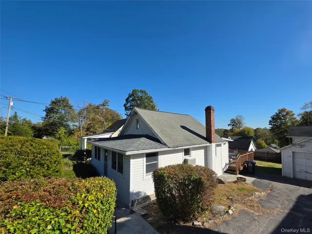 a view of a house with a patio