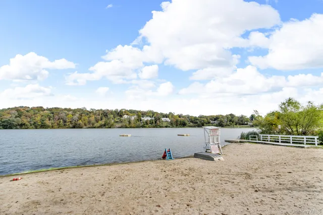 a view of lake with mountain
