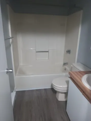 a bathroom with a sink and toilet