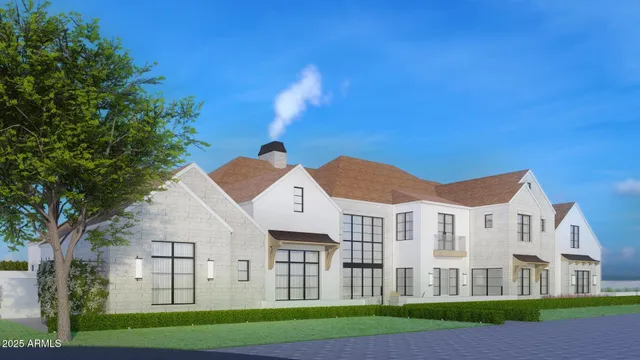 a view of a house with swimming pool and porch