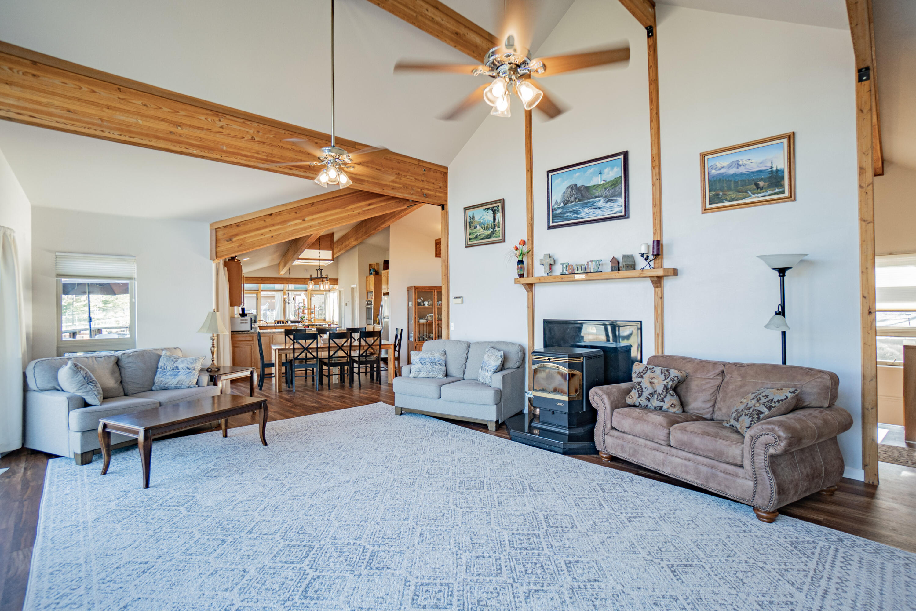 294 West Hilltop Road Talent, OR 97540 - Photo 13 of 37 a living room with furniture and a fireplace