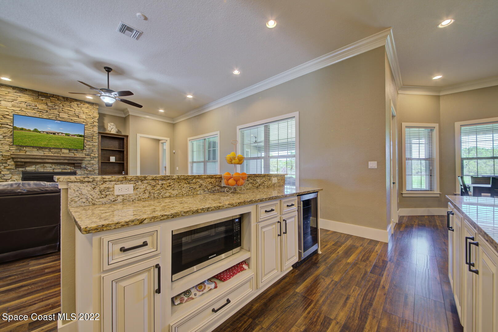 3500 Aurantia Road Mims, FL 32754 - Photo 14 of 55 Kitchen Microwave & Wine Cooler