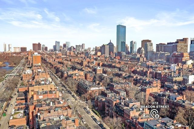 an aerial view of city