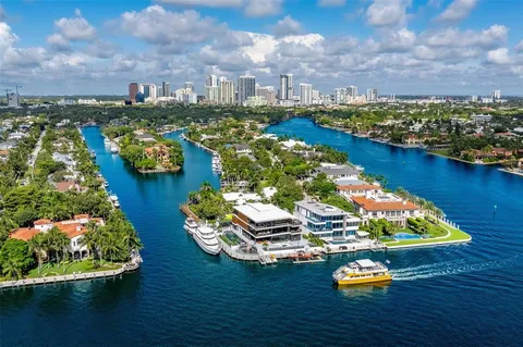 a view of a city with tall buildings