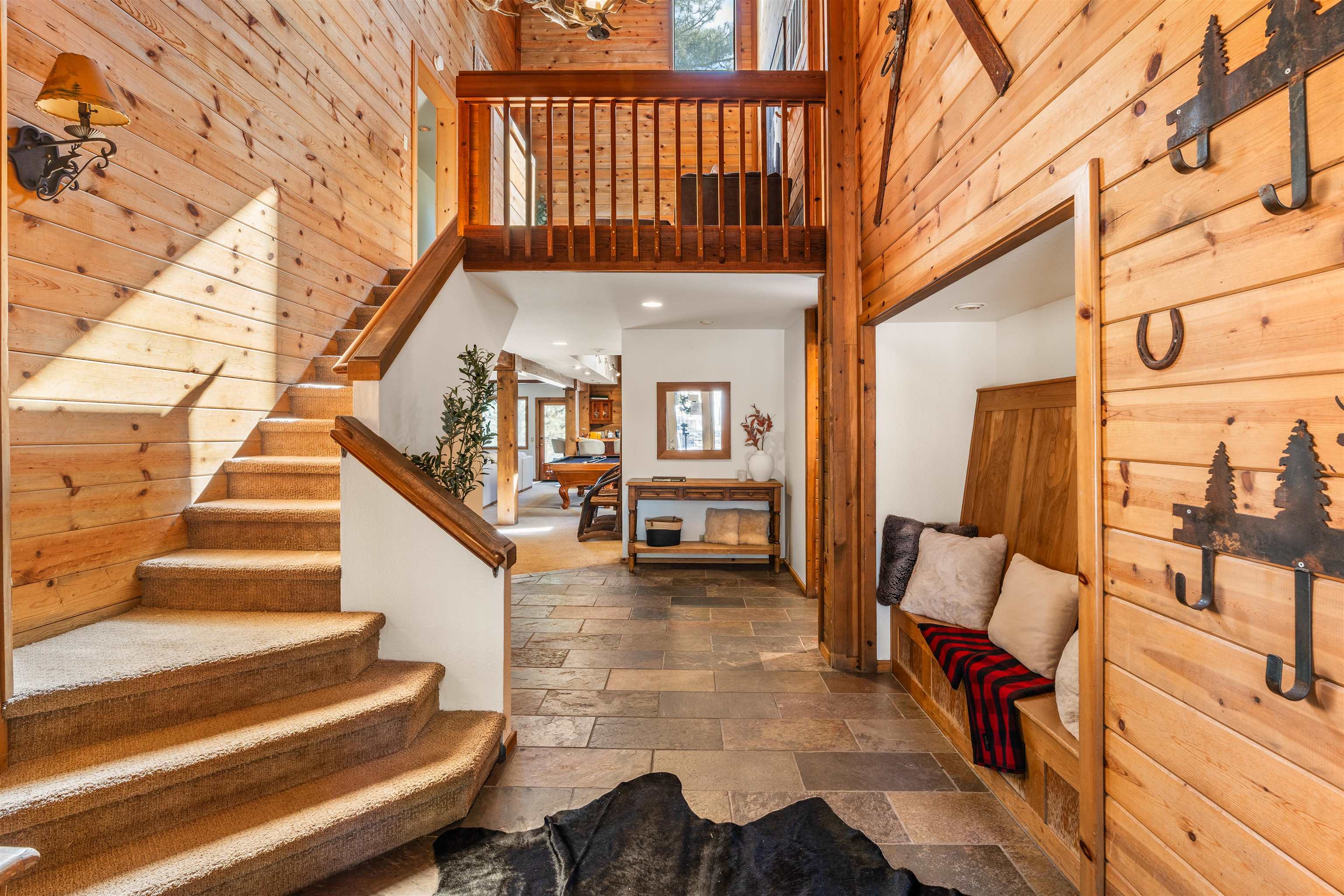 519 Wolf Tree Truckee, CA 96161 - Photo 15 of 22 a view of entryway livingroom and hall with wooden floor