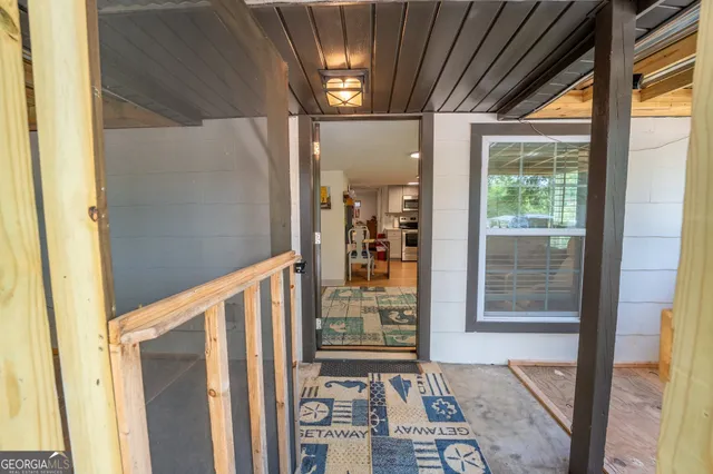 a view of front door