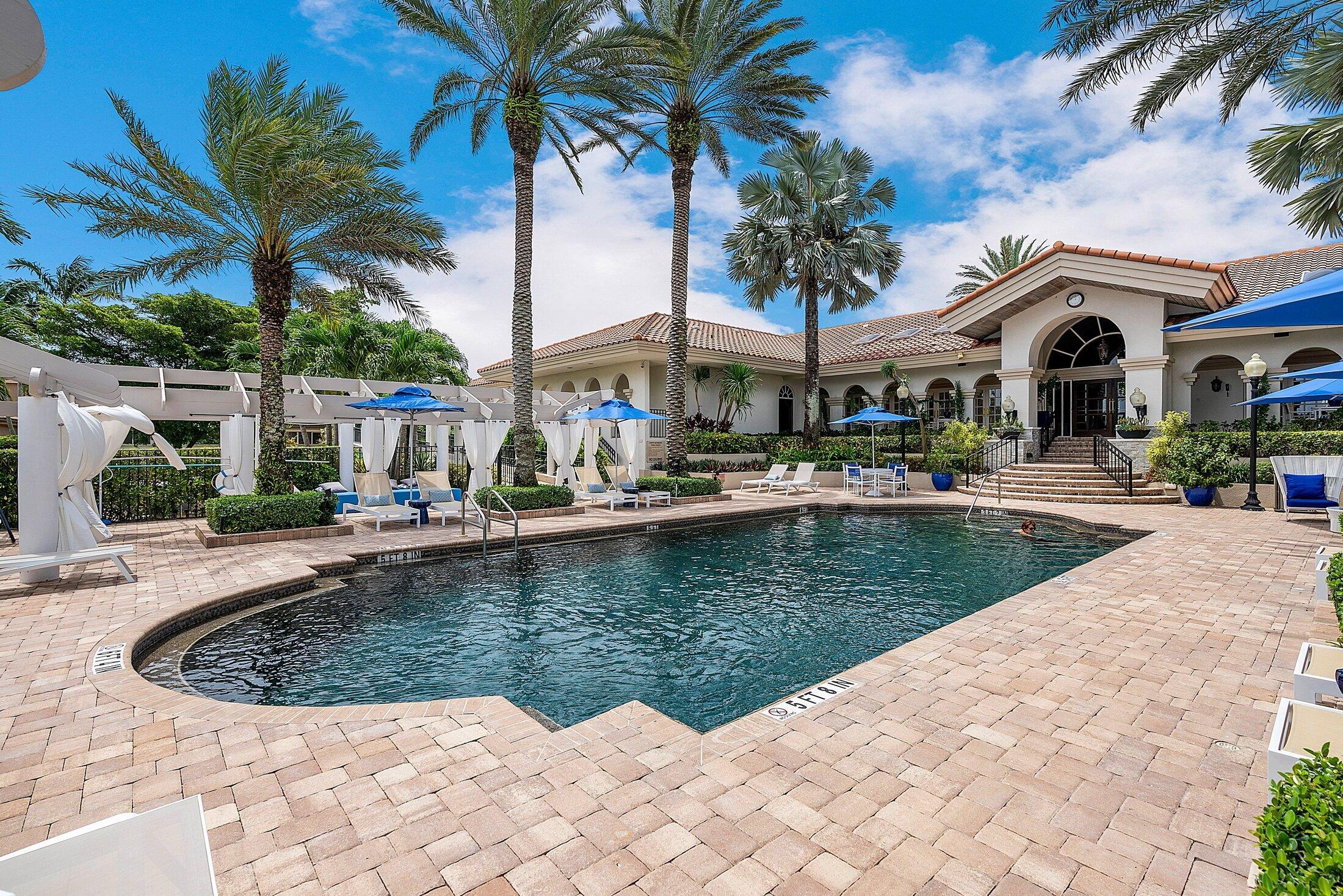6334 Northwest 24th Street Boca Raton, FL 33434 - Photo 54 of 56 a view of a swimming pool with a patio and a garden