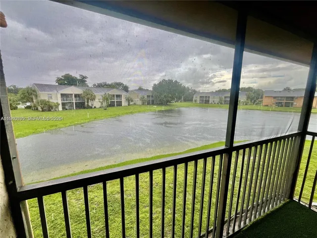 a view of a city from a balcony