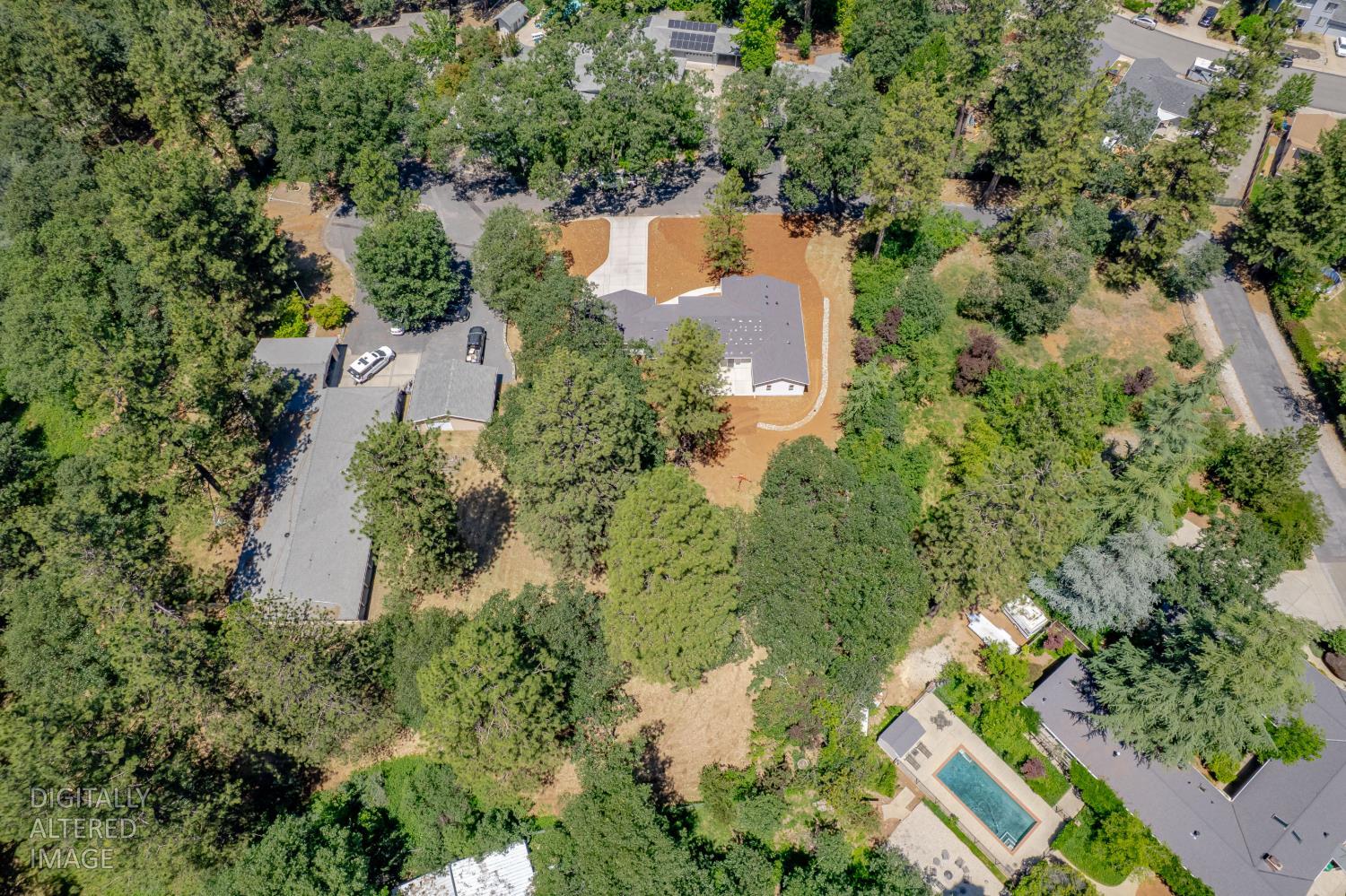 280 Jan Road Grass Valley, CA 95945 - Photo 49 of 66 an aerial view of residential house with outdoor space and trees all around