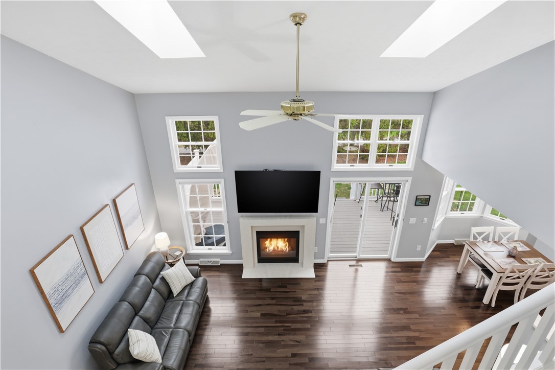 56 Cove Road Canandaigua City, NY 14424 - Photo 16 of 47 View of the living room from the second floor loft