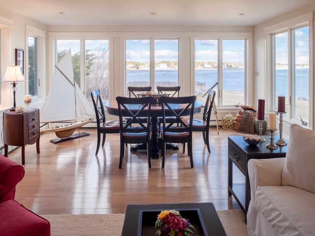 134 Marshall Point Road Kennebunkport, ME 04046 - Photo 16 of 35 This glassed in sitting area is...
