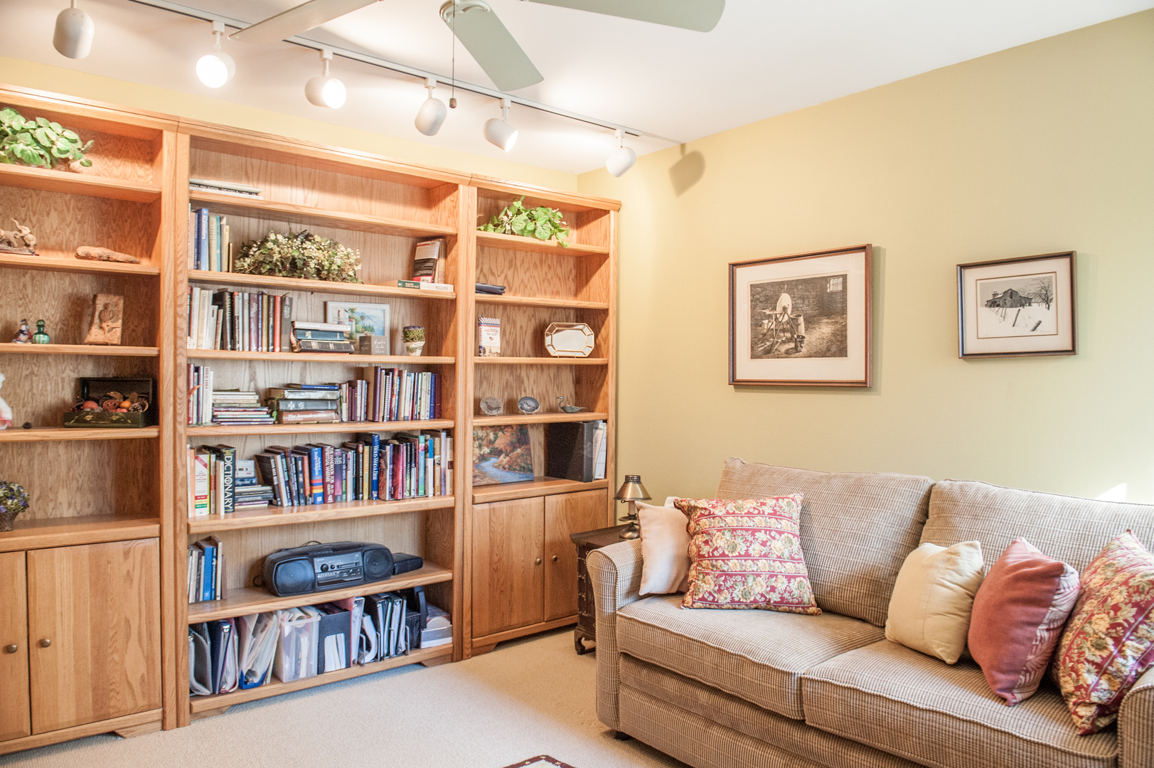 25 B Shoreline Road, Unit C345 Lake Barrington, IL 60010 - Photo 11 of 42 a living room with couch and a book shelf