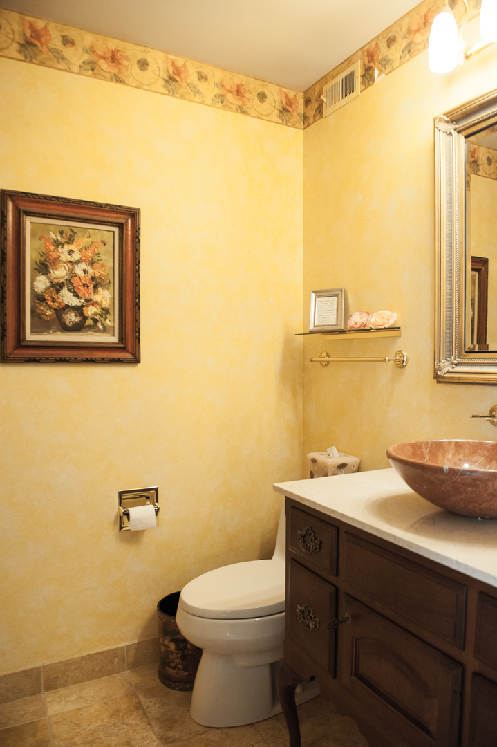 25 B Shoreline Road, Unit C345 Lake Barrington, IL 60010 - Photo 16 of 42 a bathroom with a sink mirror vanity and toilet