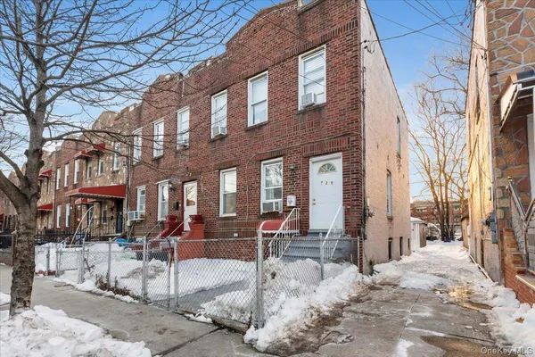 a view of a building with a patio