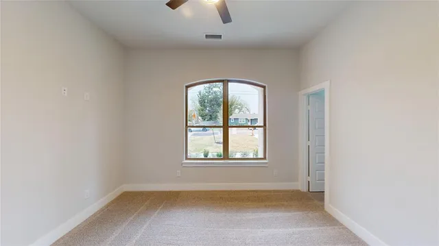 an empty room with a window