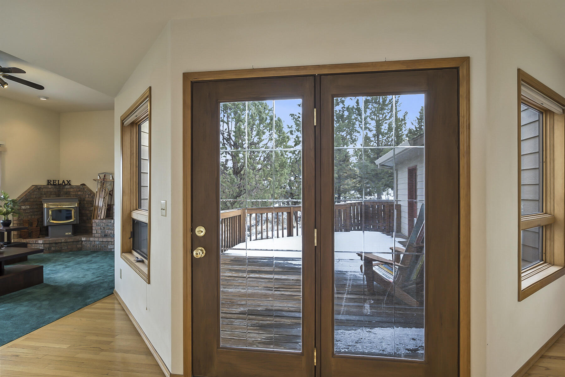 3808 Northwest Summerfield Road Bend, OR 97703 - Photo 23 of 38 Wood trimmed for leads to yet another deck area.