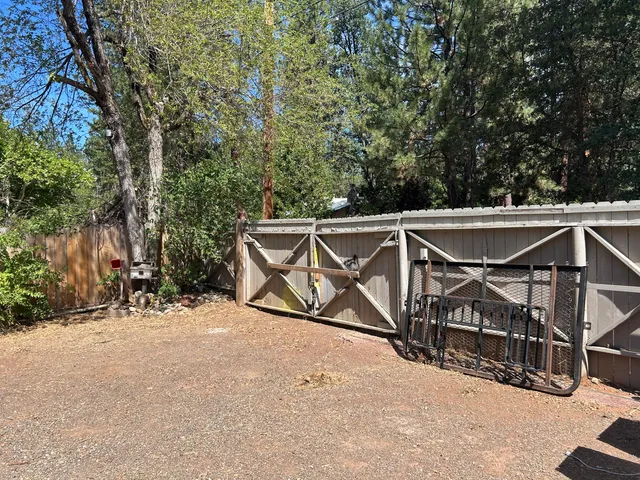 an outdoor space with swimming pool