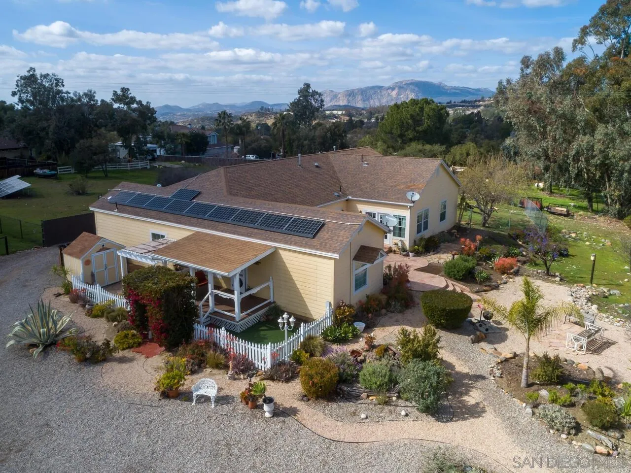 1732 Tavern Road Alpine, CA 91901 - Photo 26 of 60 an aerial view of a house with a garden space