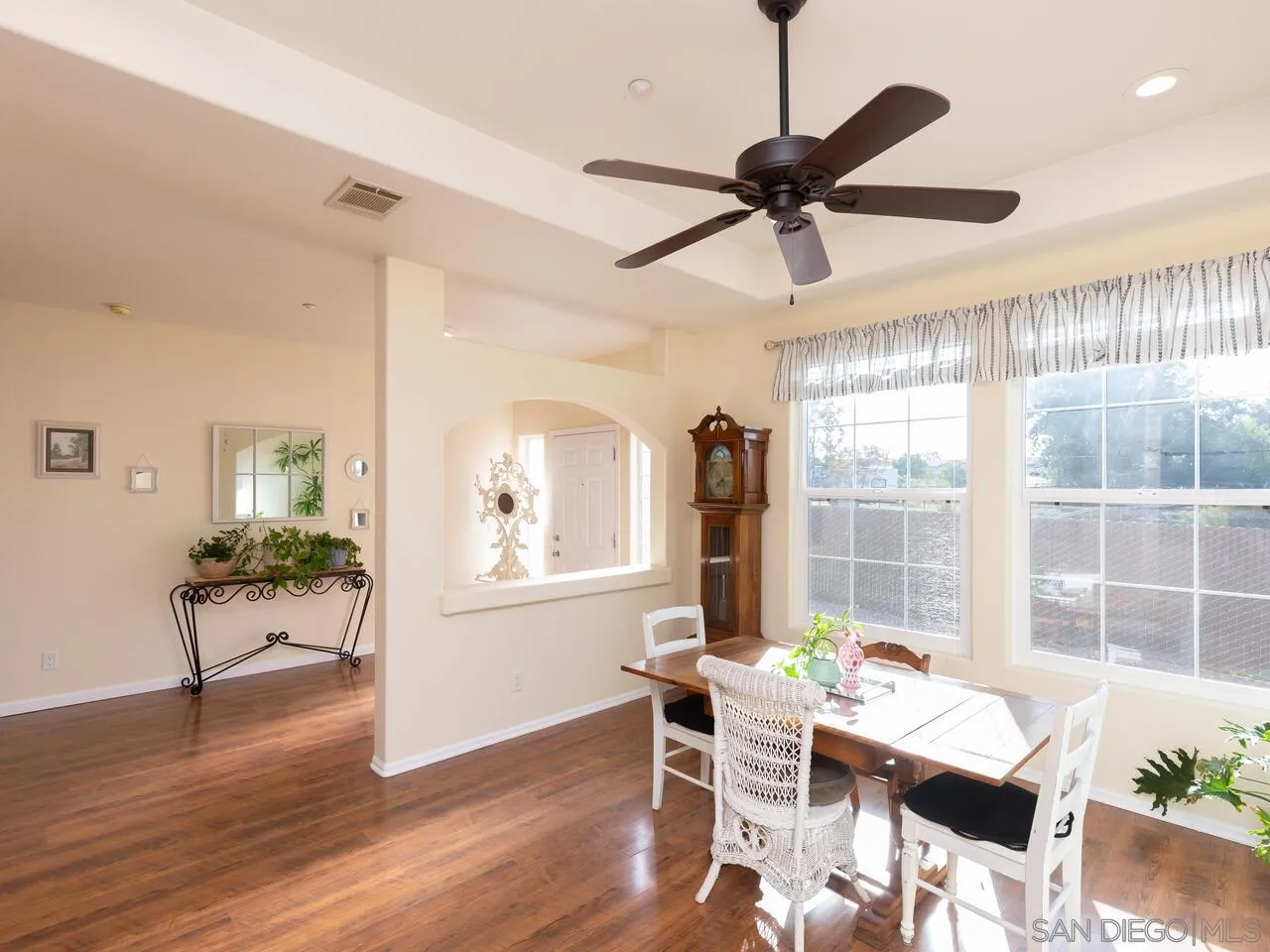 1732 Tavern Road Alpine, CA 91901 - Photo 32 of 60 a view of a dining room with furniture window and wooden floor