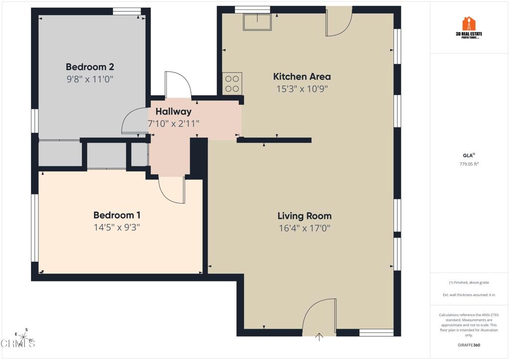 524 West Almond Street Compton, CA 90220 - Photo 15 of 15 526 Floorplan