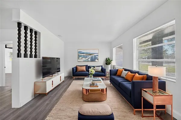 a kitchen with a sink stove and refrigerator