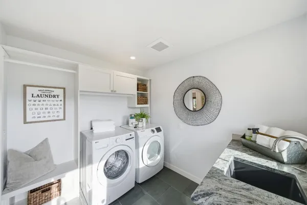 a living room with furniture and a couch