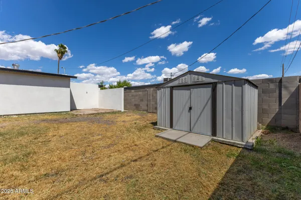 a view of a wooden door