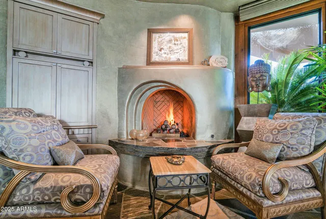 a view of a city with mountains