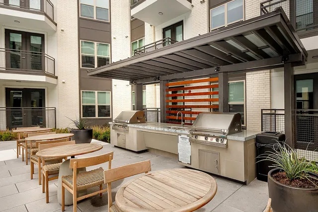 a front view of a building with street view and building