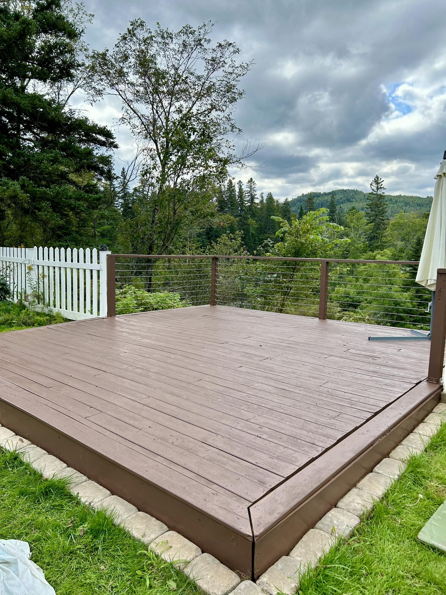 305 Market Street Fort Kent, ME 04743 - Photo 7 of 58 Deck overhanging cliff and Fish River