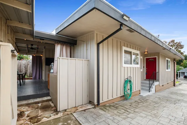 a front view of a house