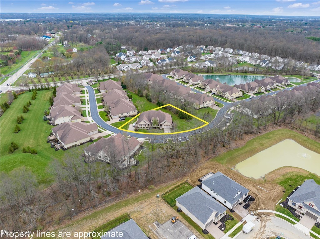 5349 Slater Ridge Westerville, OH 43082 - Photo 48 of 50 Aerial view of property and surrounding area with nearby suburban area and property parcel outlined