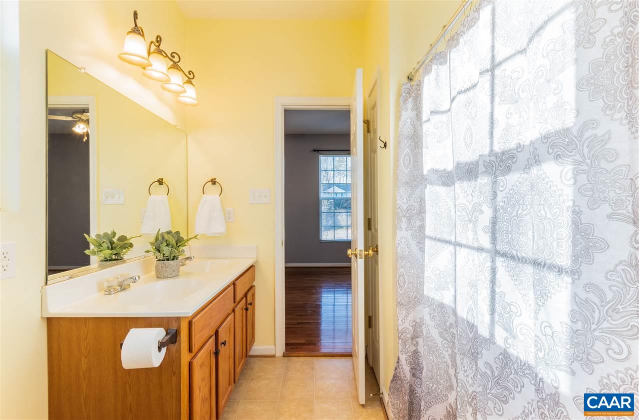 260 Geranium Road Ruckersville, VA 22968 - Photo 18 of 32 a bathroom with a double vanity sink and a mirror