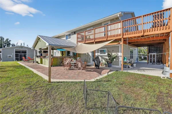 a view of a house with sitting area