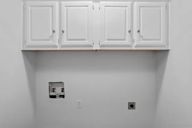 a close view of kitchen cabinets