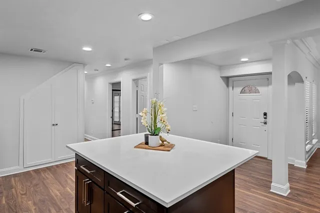 a view of kitchen island