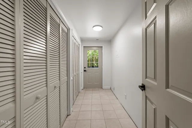 a view of a trees with a yard