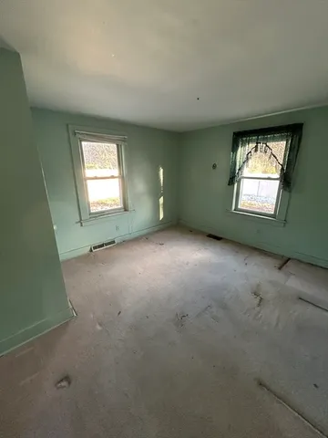 an empty room with a window