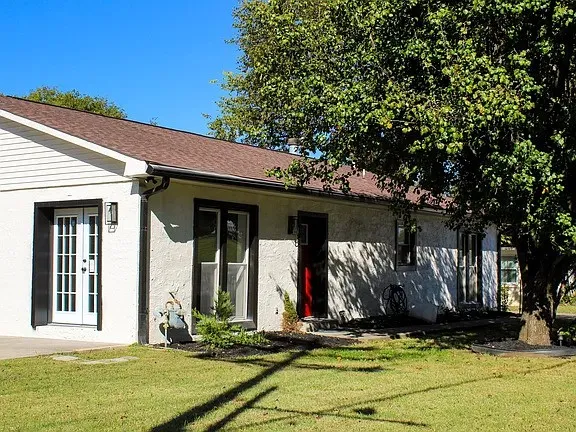 a front view of a house