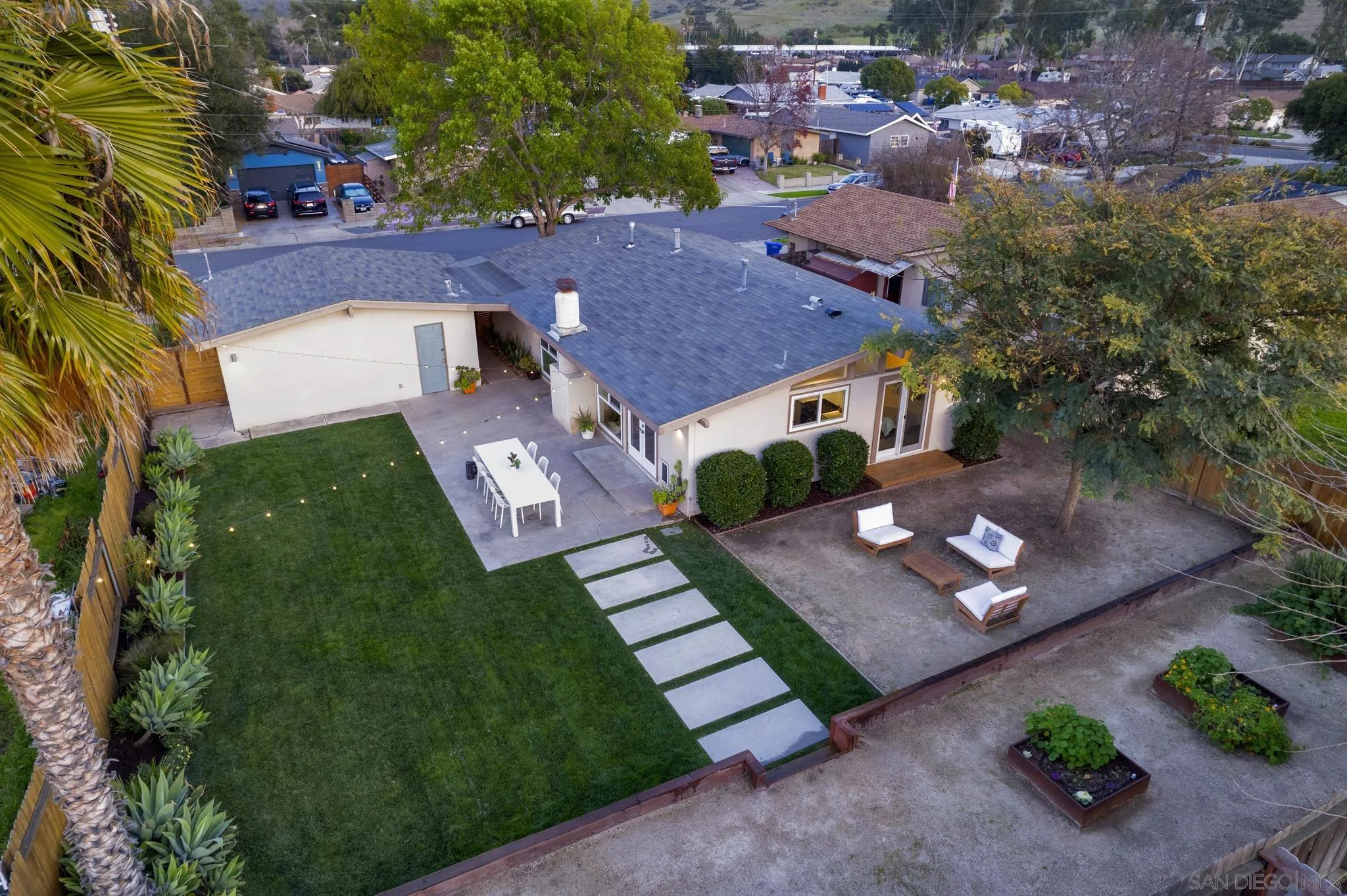 12938 Conley Street Poway, CA 92064 - Photo 27 of 30 an aerial view of a house with garden space and street view