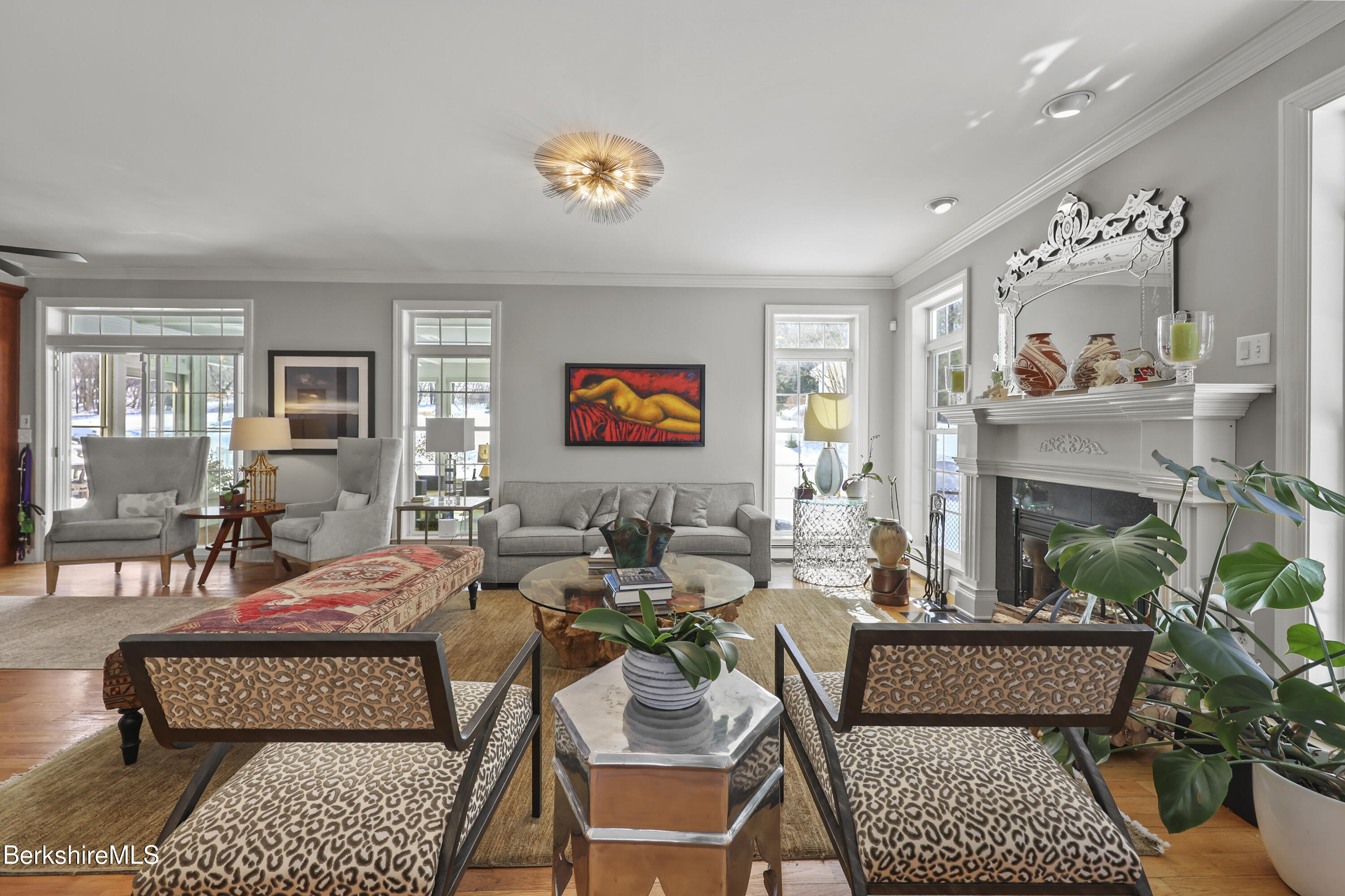 130 East Dugway Road Lenox, MA 01240 - Photo 21 of 89 a living room with furniture and a fireplace