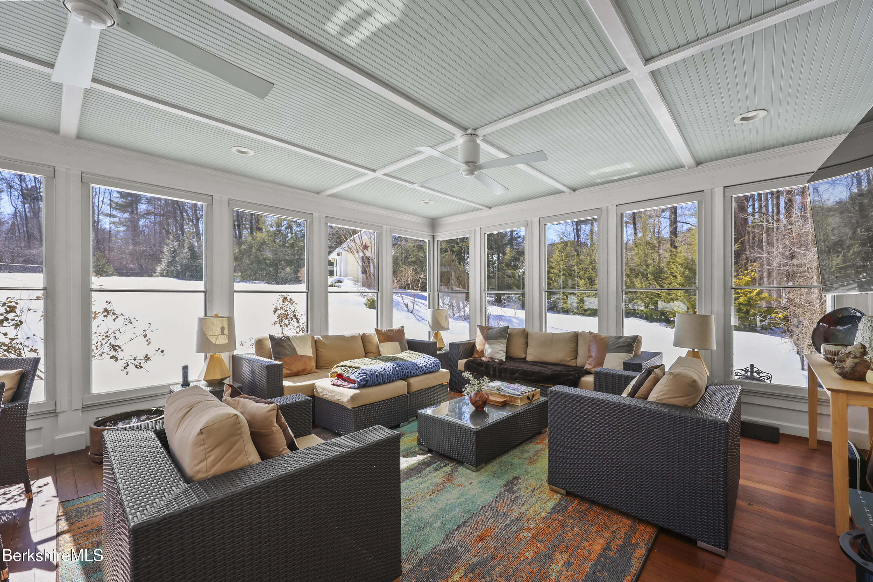 130 East Dugway Road Lenox, MA 01240 - Photo 26 of 89 a living room with furniture and floor to ceiling windows