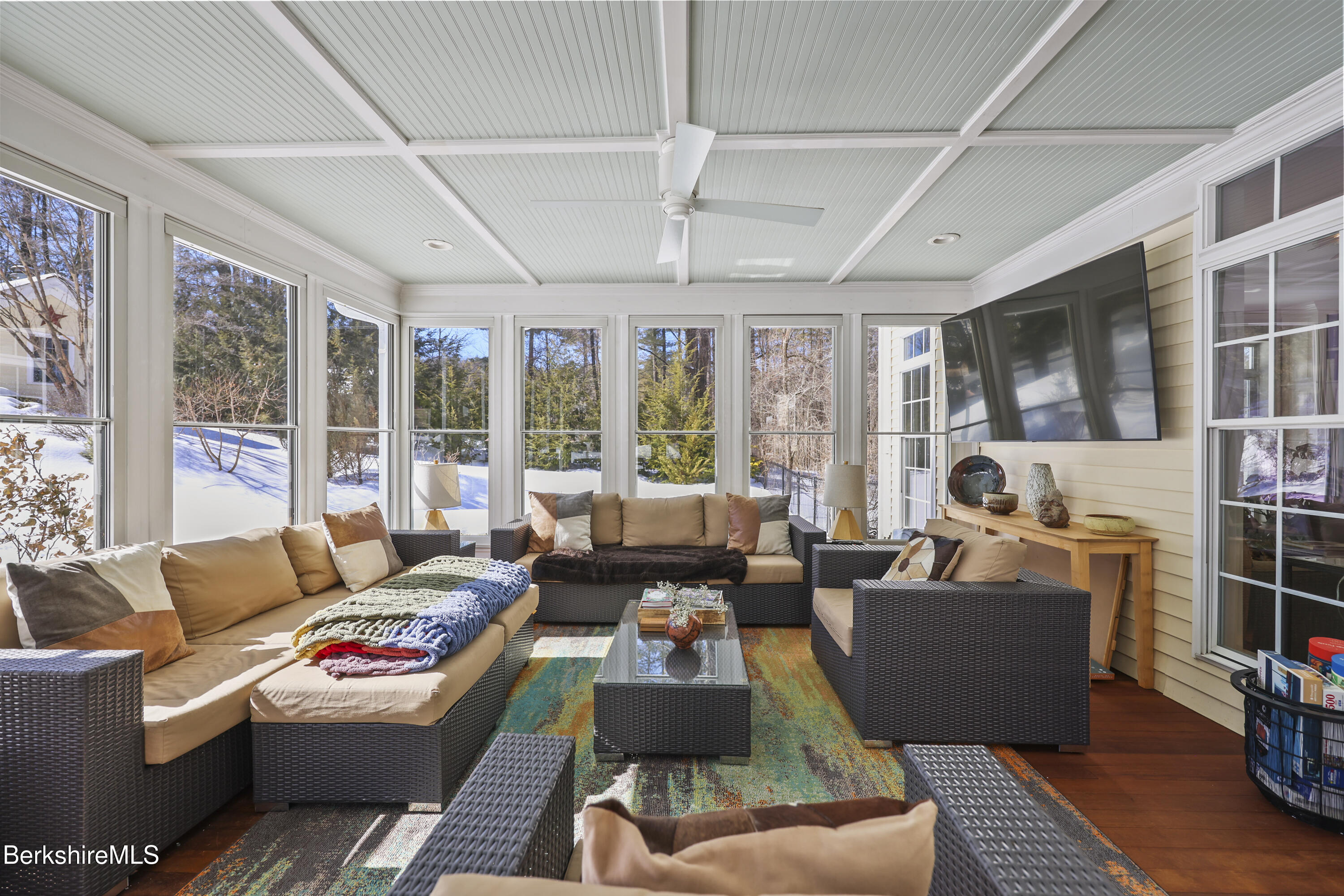 130 East Dugway Road Lenox, MA 01240 - Photo 28 of 89 a living room with furniture and a large window
