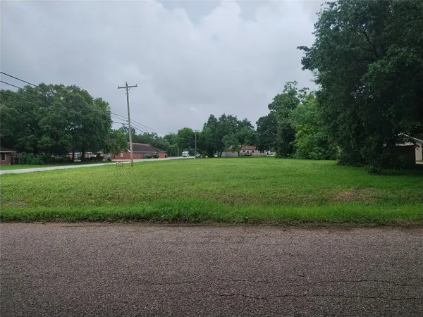 a view of a park and trees