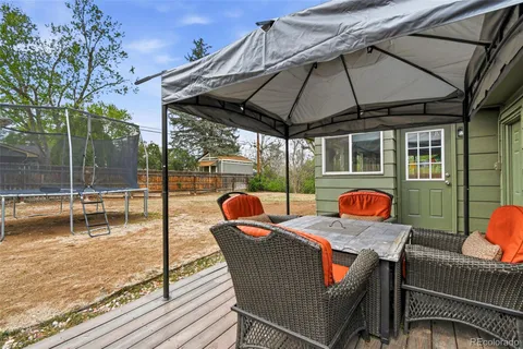 a view of outdoor space with seating